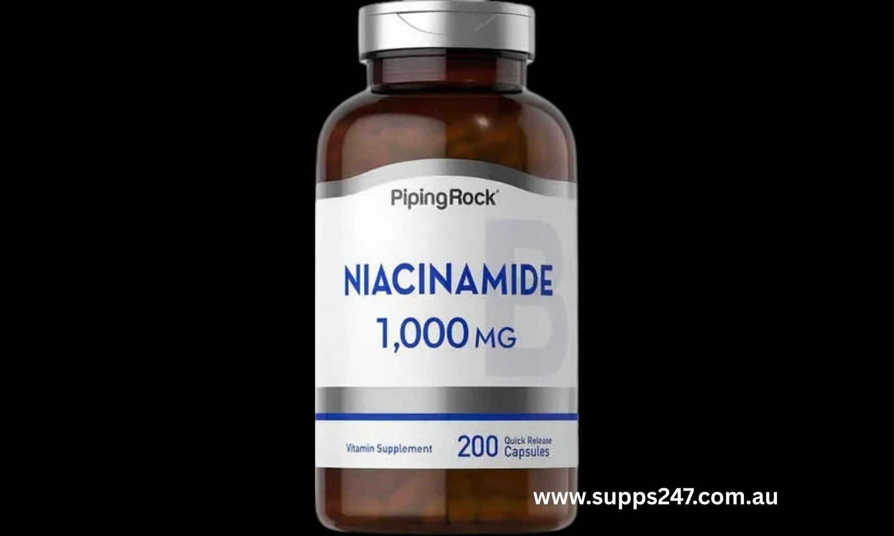 Niacinamide 1000 mg by Piping Rock – The Power of Vitamin B3 for Skin, Energy & Brain Support