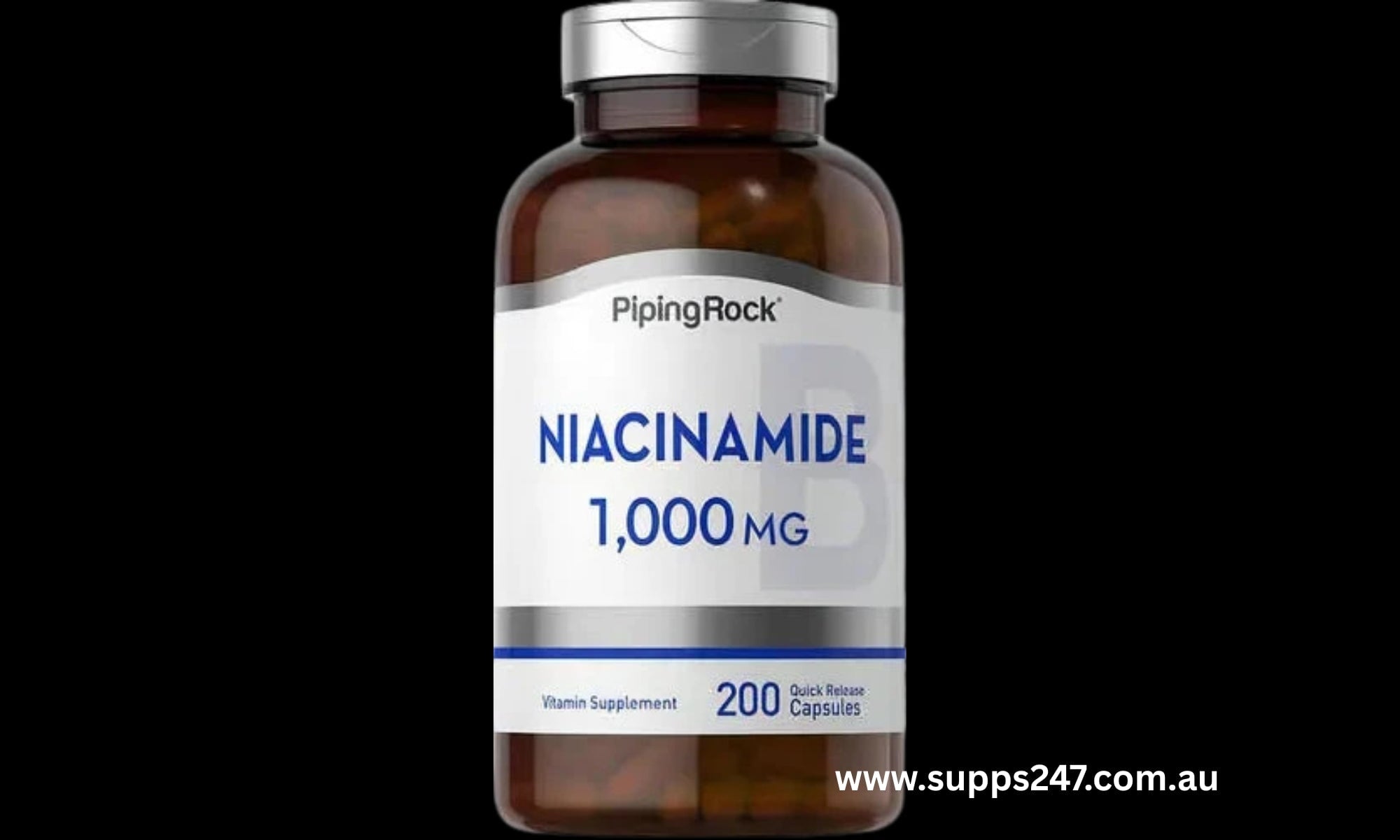 Niacinamide 1000 mg by Piping Rock – The Power of Vitamin B3 for Skin, Energy & Brain Support.