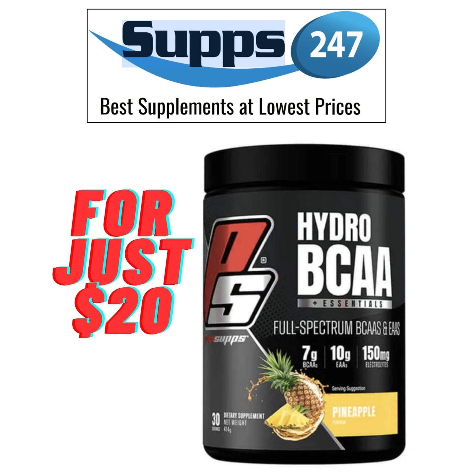 Unbeatable Deal Alert: PS Hydro BCAA + Essentials for Just $20 at Supps247!