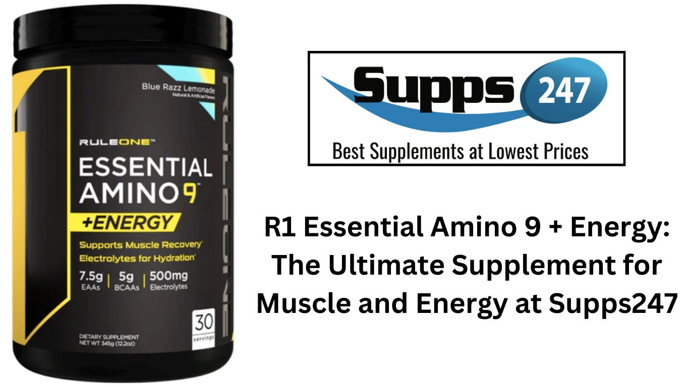 R1 Essential Amino 9 + Energy: The Ultimate Supplement for Muscle and Energy at Supps247.