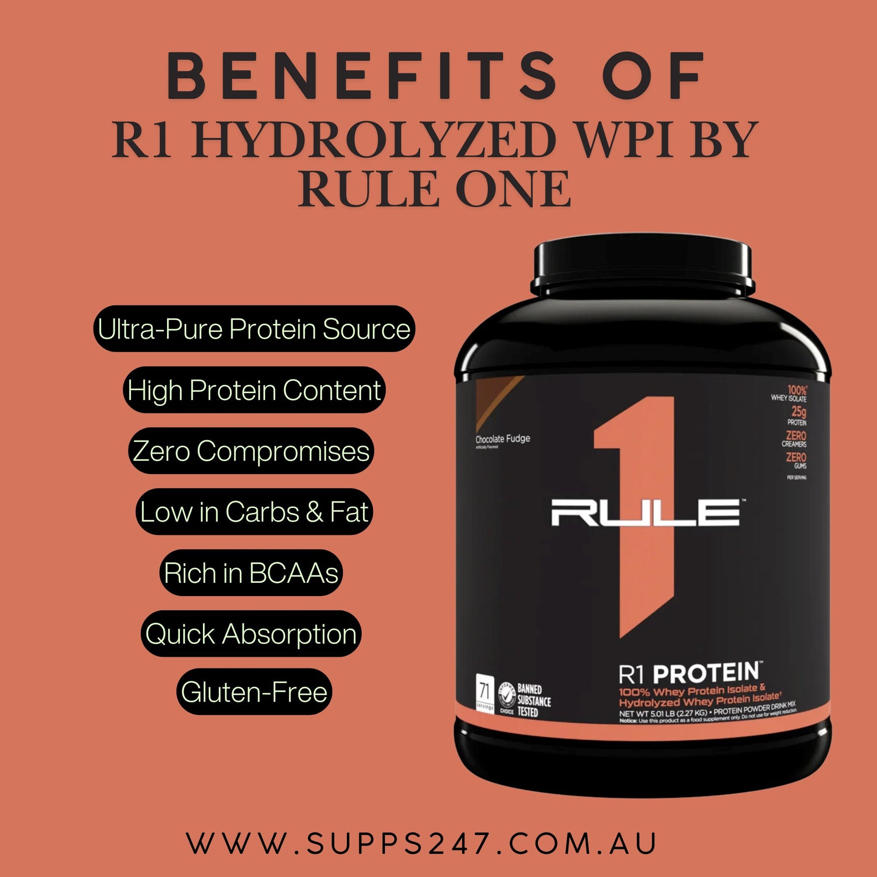 Benefits of R1 Hydrolyzed Whey Protein Isolate by Rule On