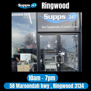 "Visit Us Every Day! Supps247 Ringwood Now Open from 10:00 AM to 7:00 PM"