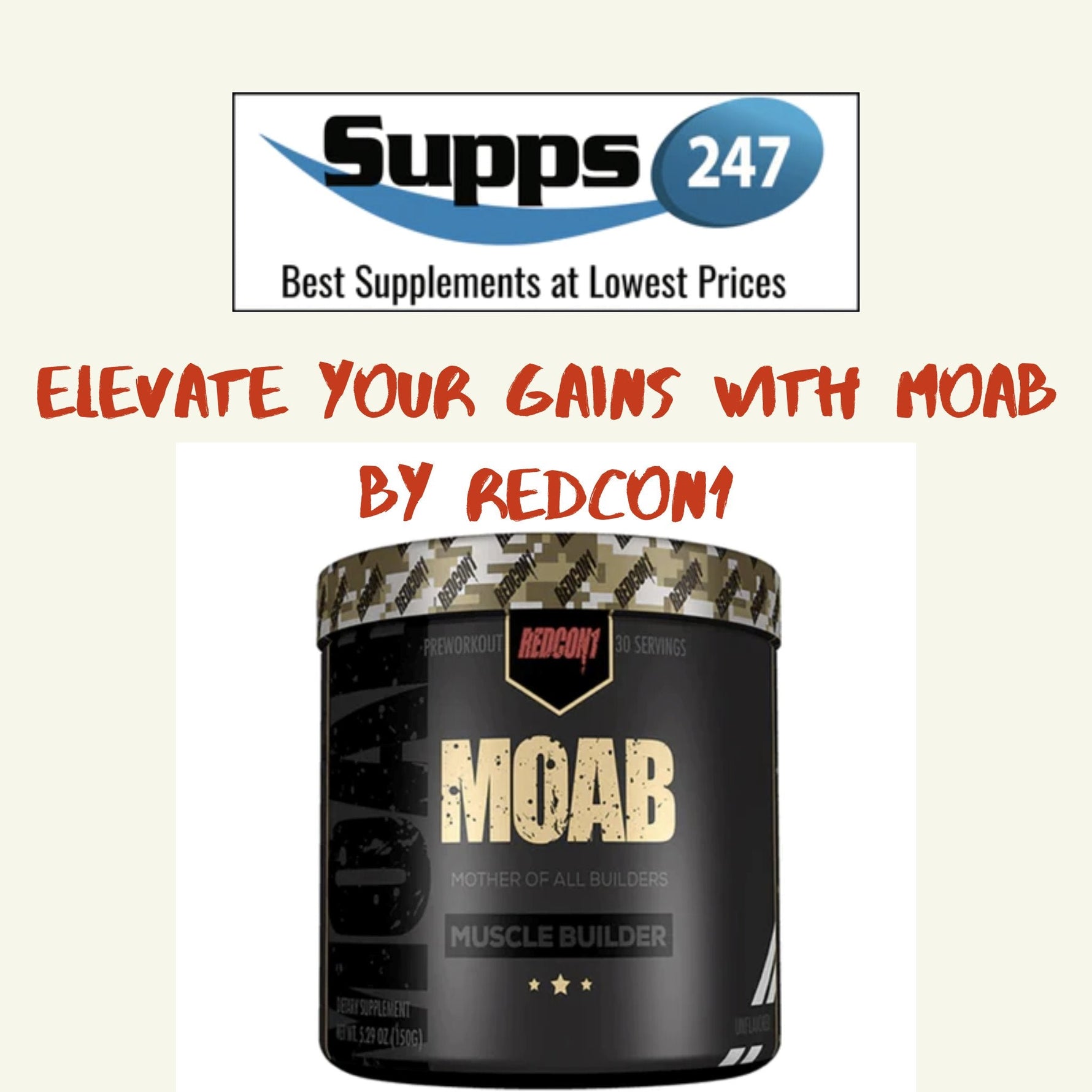 Elevate Your Gains with MOAB by Redcon1.