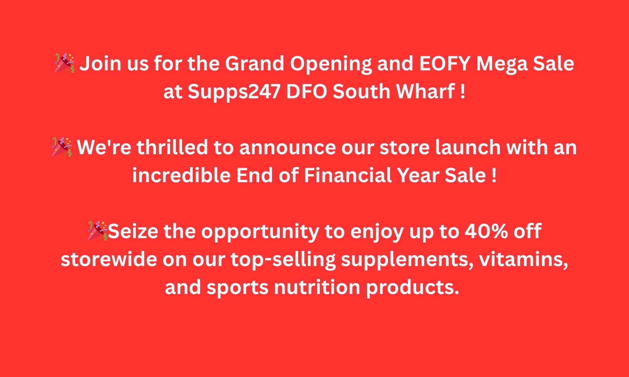 Supps247 Arrives at DFO South Wharf: Everything You Need to Know