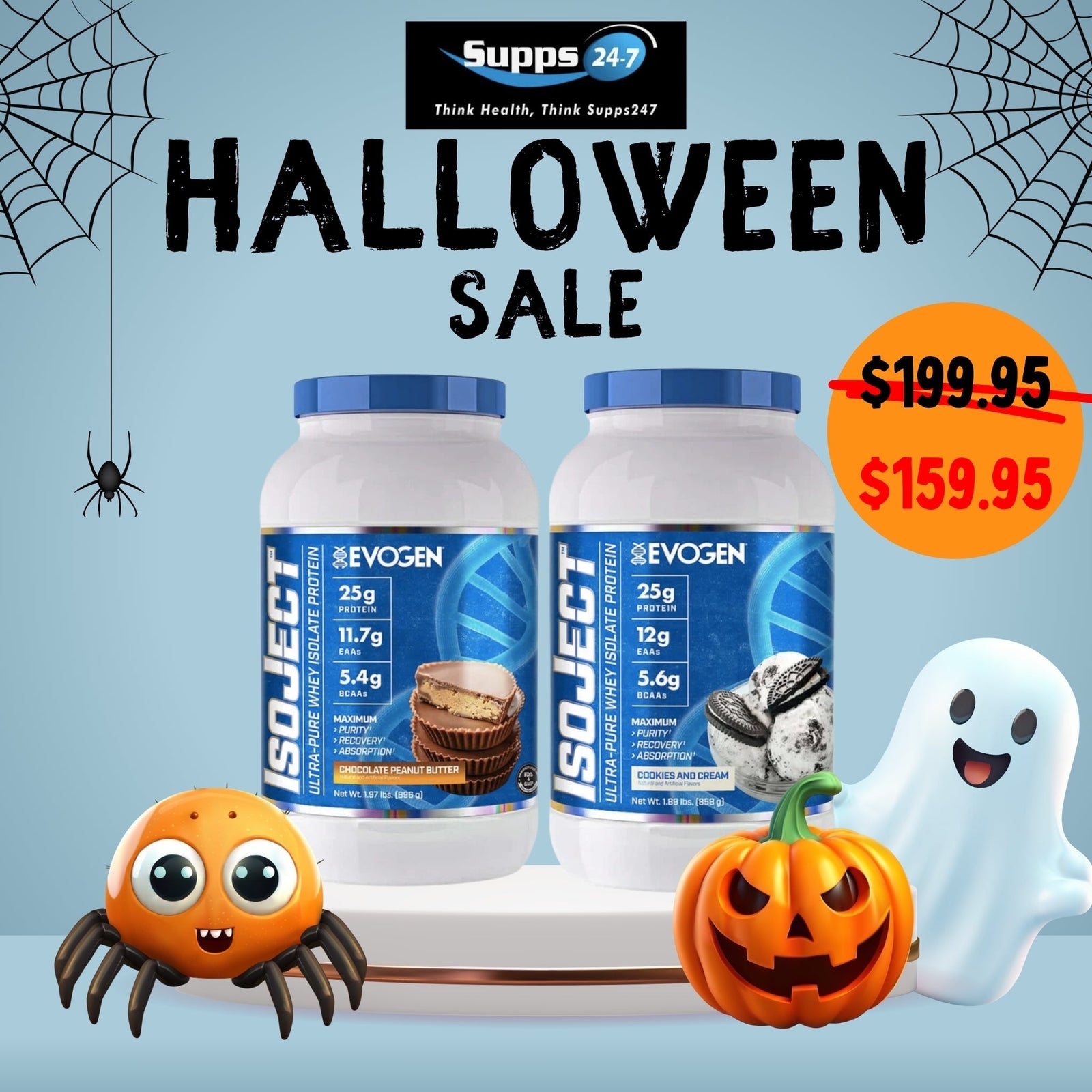 ISOJECT by Evogen 2 Lbs Twin Pack – Halloween Sale at Supps247! 🎃