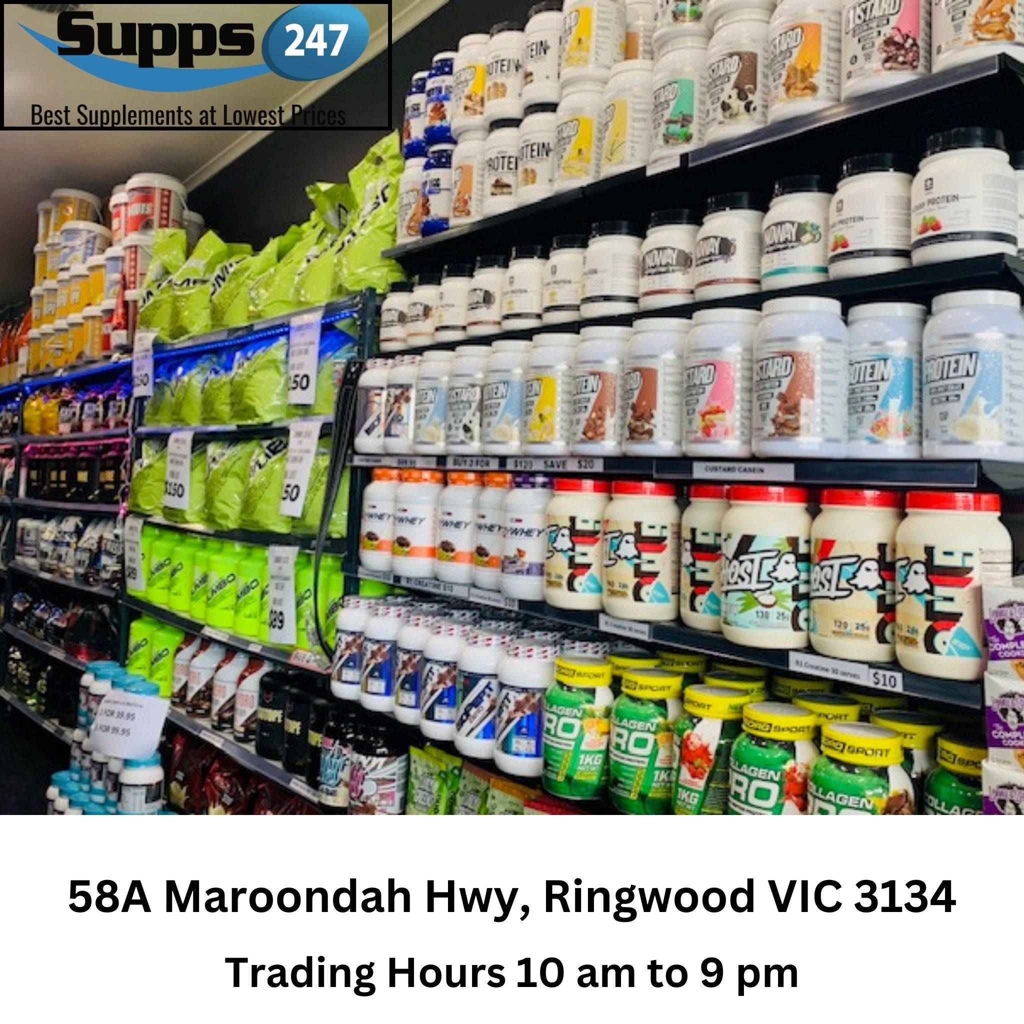 Supps247 Ringwood: Your Go-To Protein and Supplement Store Near Knox.