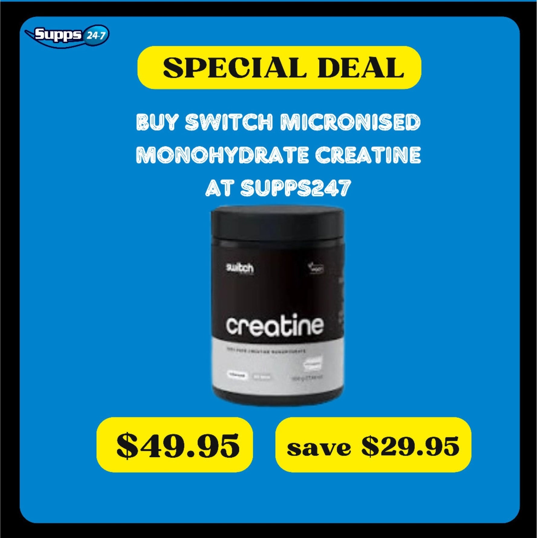 Supercharge Your Workouts with Switch Micronized Creatine: Now on Huge Discount at Supps247.