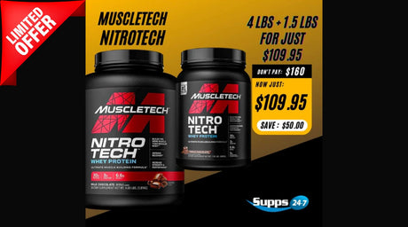 SPECIALS - NitroTech Whey Protein Isolate 4lbs + 1.5lbs