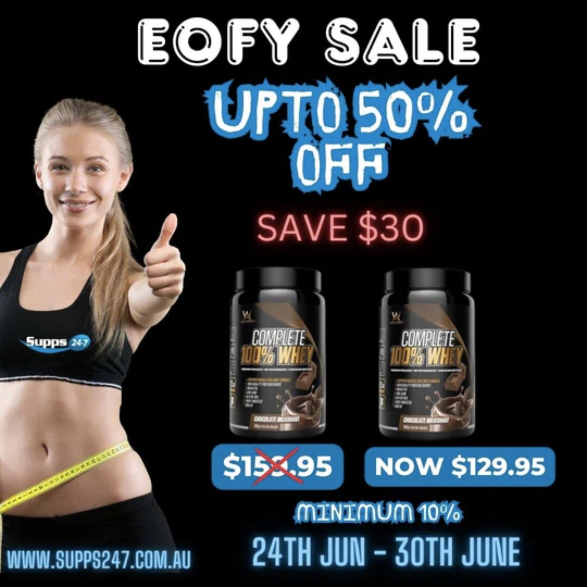 Complete Whey Protein by Welltech: Twin Pack Offer at Supps247 on EOFY Sale.