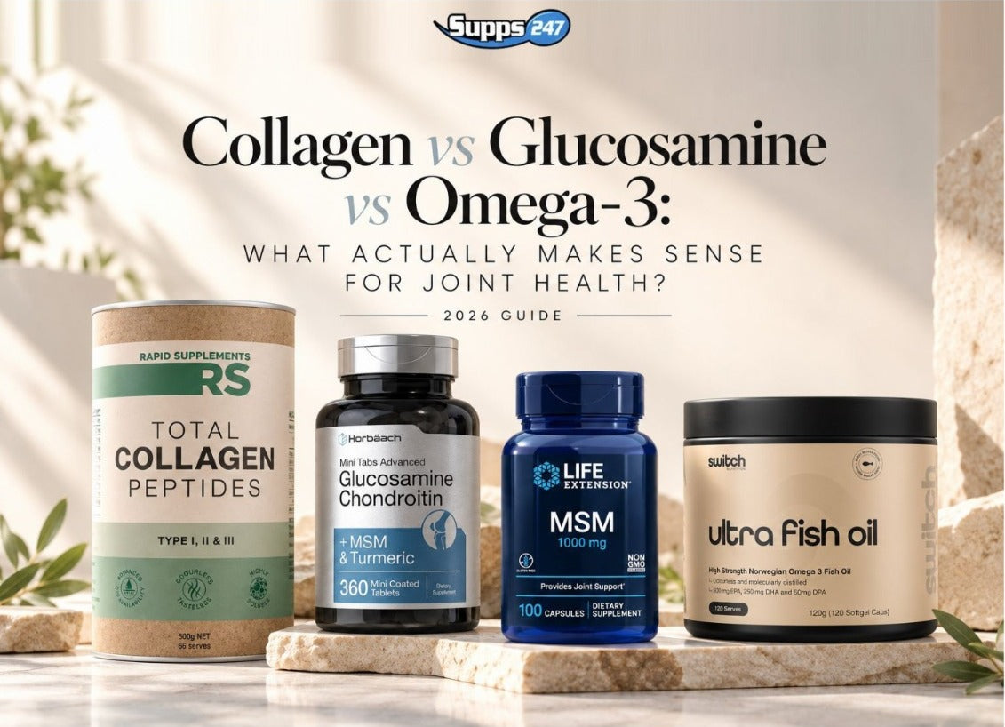Collagen vs glucosamine vs omega-3 for joint health