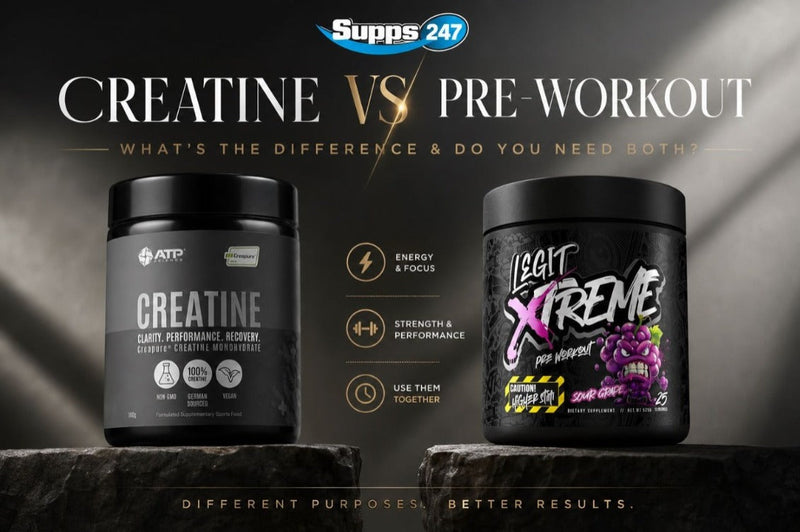 Creatine vs Pre-Workout: What’s the Difference & Do You Need Both?