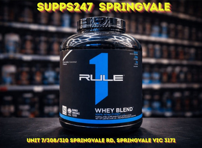 Rule 1 Protein Springvale – Melbourne’s Lowest Prices on Whey Blend & Isolate | Supps247