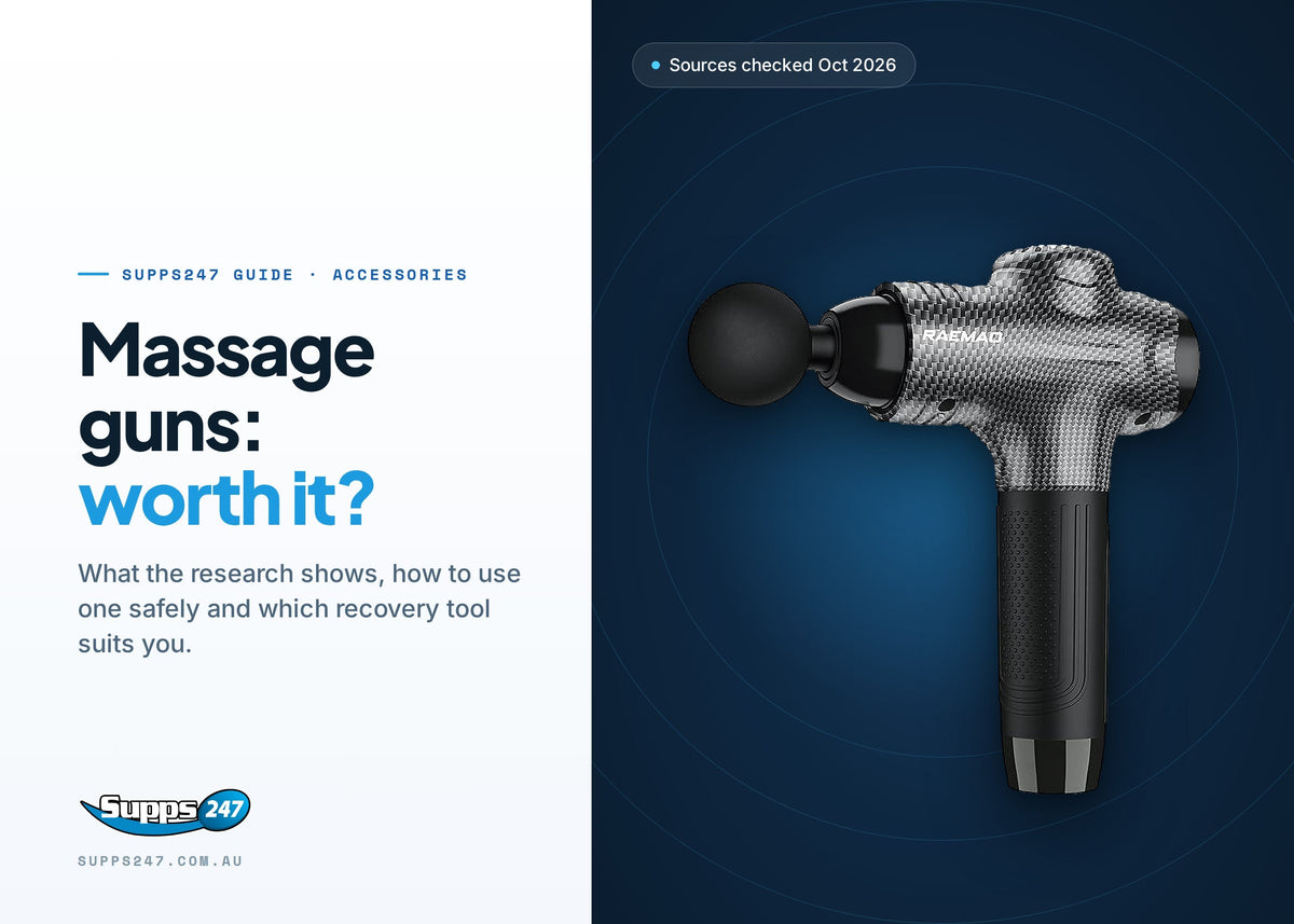 Massage Guns and Recovery Tools: Are They Worth It?, Supps247 guide cover
