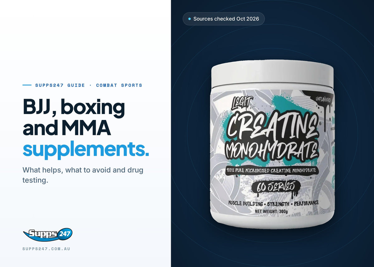 Supplements for BJJ, Boxing and Martial Arts: What Helps and What to Avoid, Supps247 guide cover