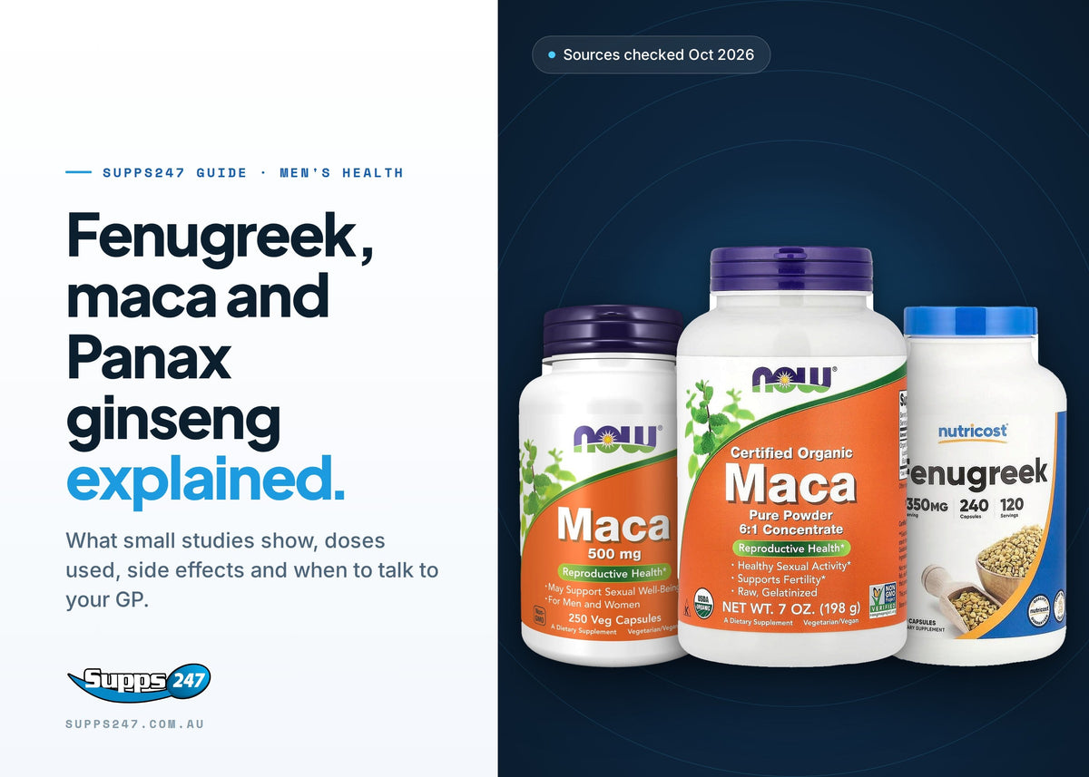 Fenugreek, Maca and Panax Ginseng: Traditional Herbs for Men Explained, Supps247 guide cover