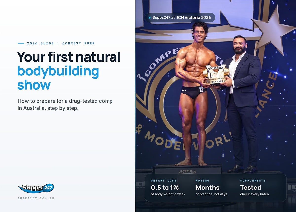 Your first natural bodybuilding show: Supps247 at ICN Victoria 2026