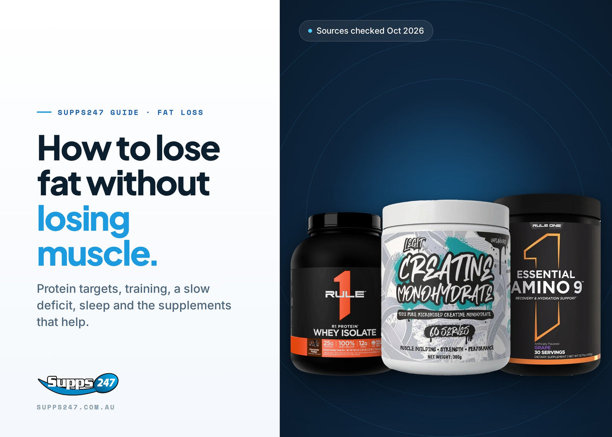 How to Lose Fat Without Losing Muscle, Supps247 guide cover