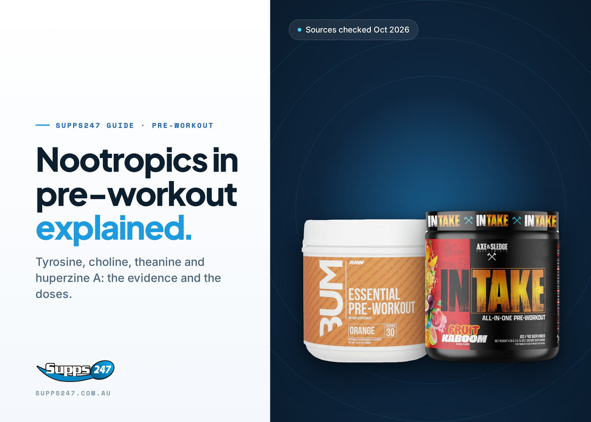 Nootropics in Pre-Workouts: Focus Ingredients Explained, Supps247 guide cover