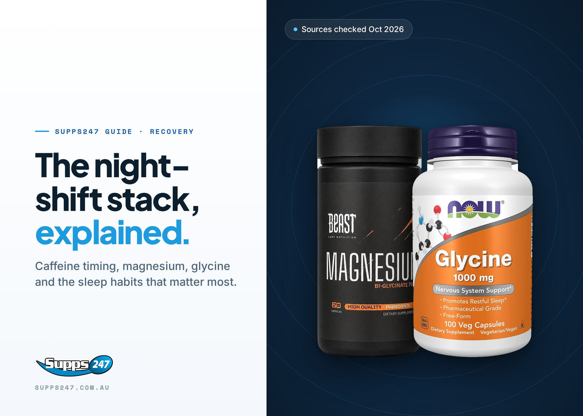 Night-Shift Worker Stack: Supplements for Energy, Sleep and Recovery, Supps247 guide cover