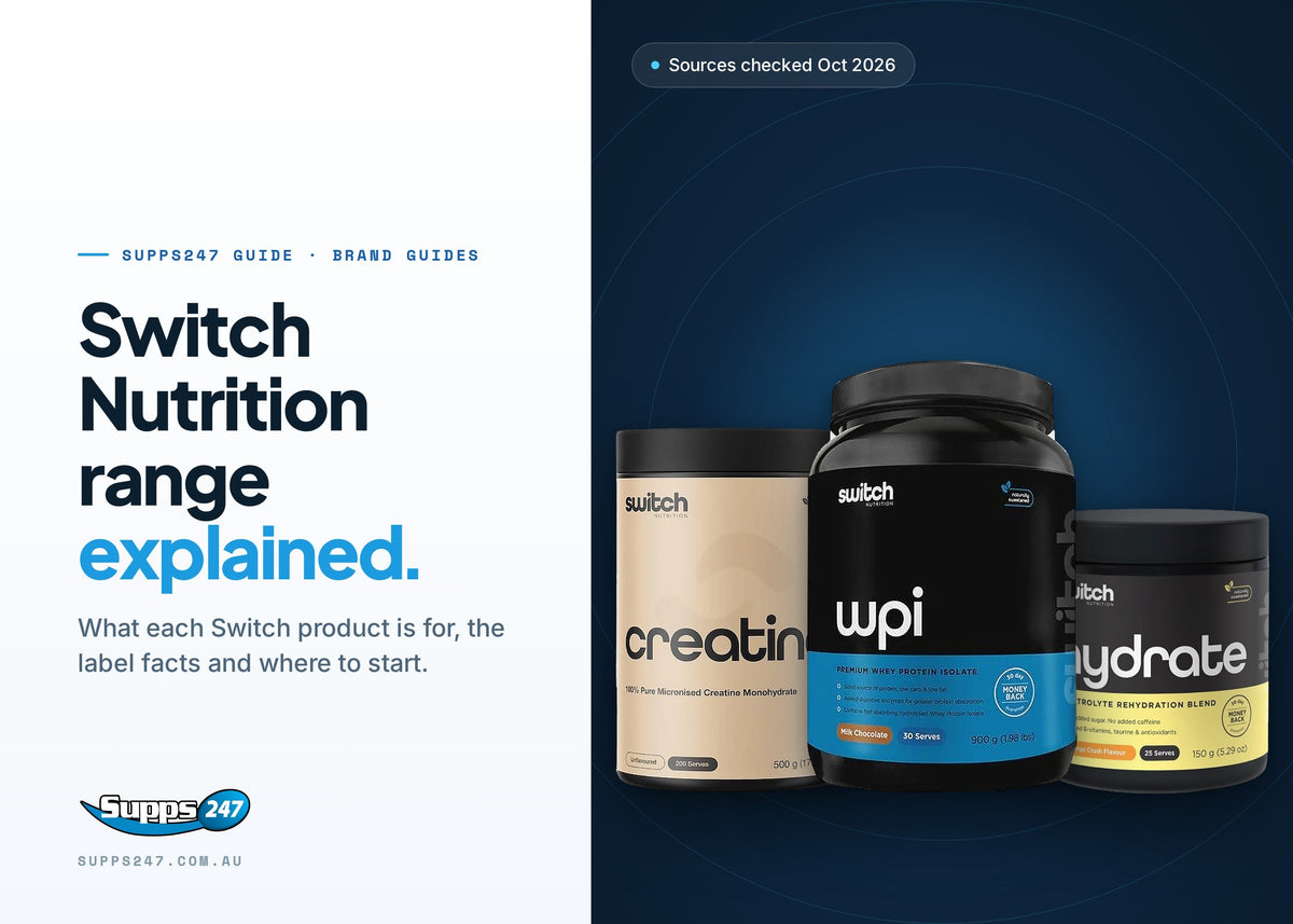 Switch Nutrition Range Guide: What Each Product Is For, Supps247 guide cover