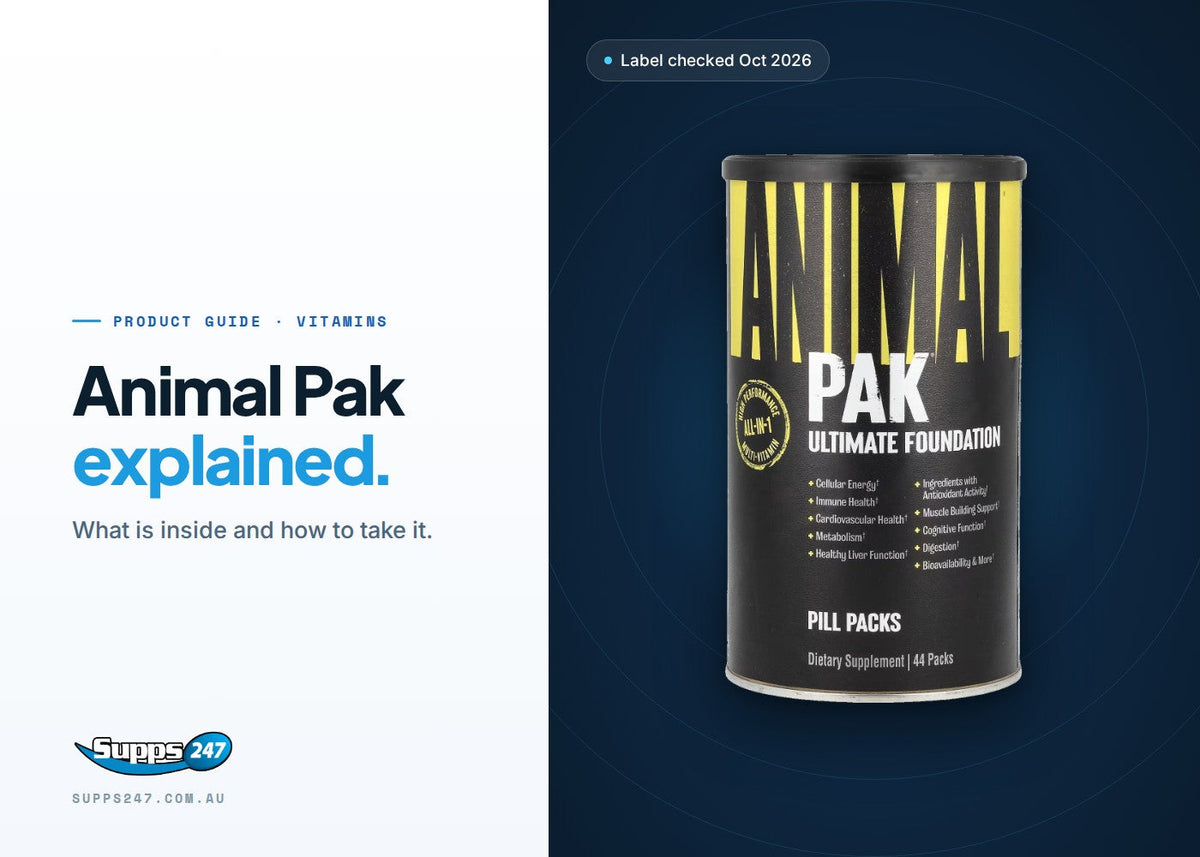 Animal Pak multivitamin packs by Universal Nutrition: ingredients, dose and who it suits