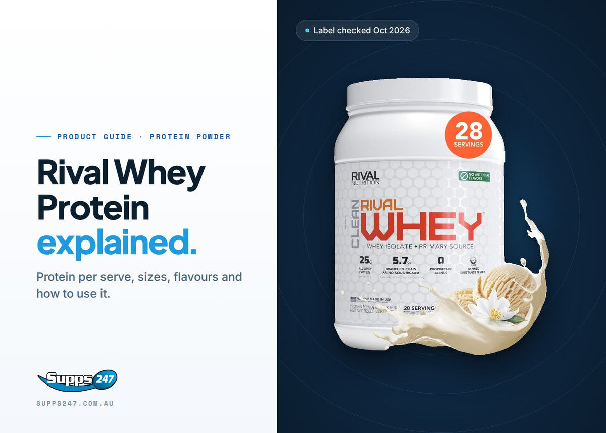 Rival Whey Protein 2 lb tub: nutrition, serves per pack, how to use it and who it suits