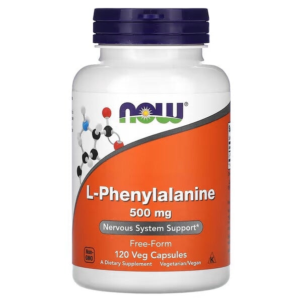 L-Phenylalanine 500 mg, 120 Count, By NOW NOW  - Image 1