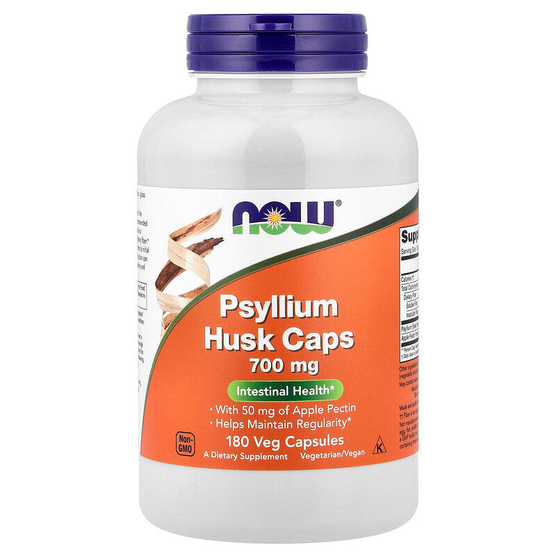 NOW Foods, Psyllium Husk Caps, 700 mg, 180 Veg Capsules - Image 1