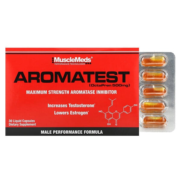 MuscleMeds Aromatest, 500 mg, 30 Liquid Capsules General muscle meds 