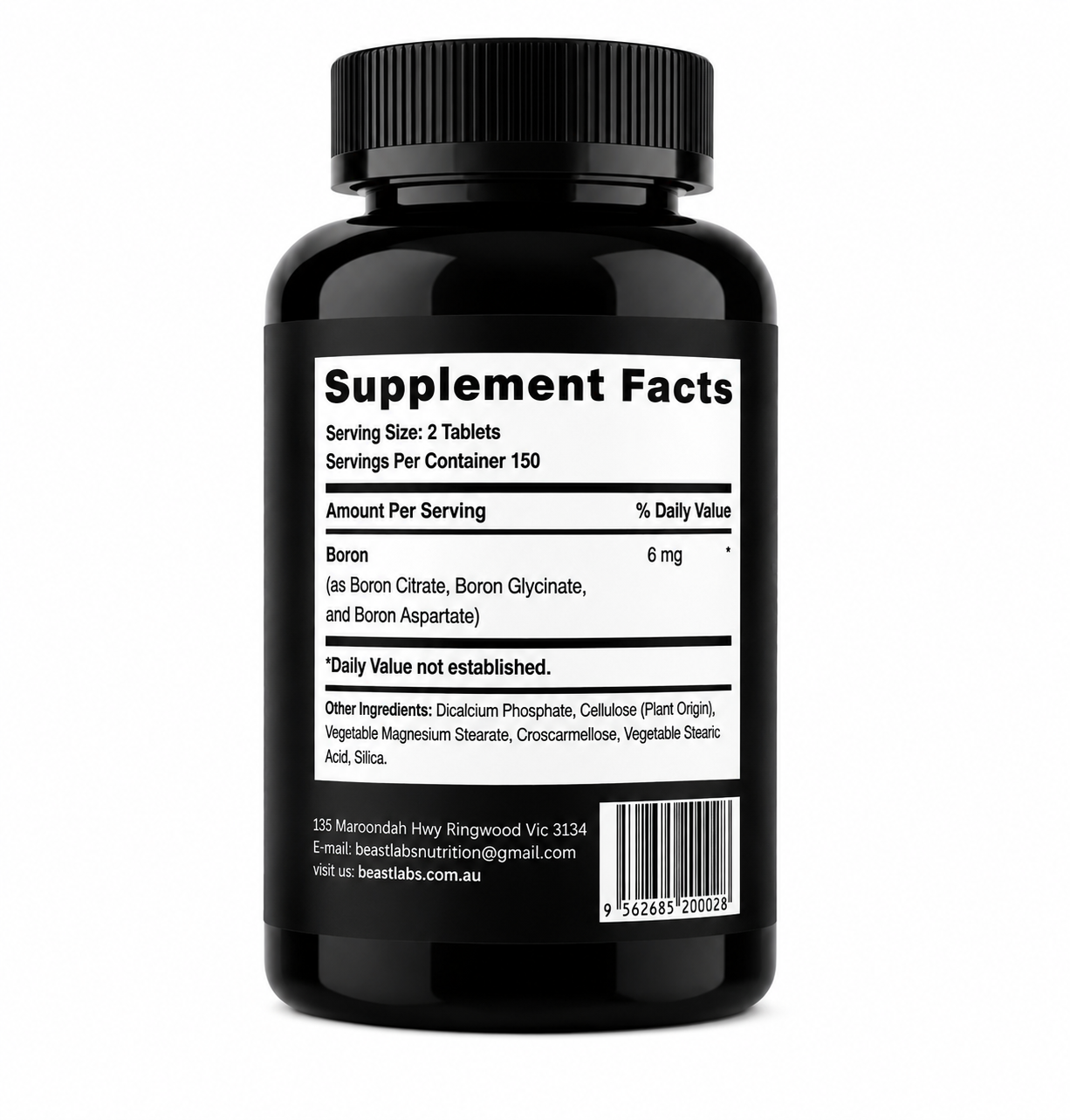 Beast Labs Triple Action Boron Complex 6mg | 300 Tablets.