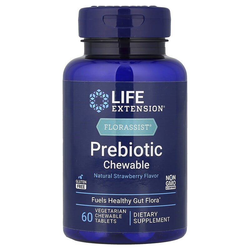 Life Extension Prebiotic 60 Vegetarian Chewable Tablets - Image 1