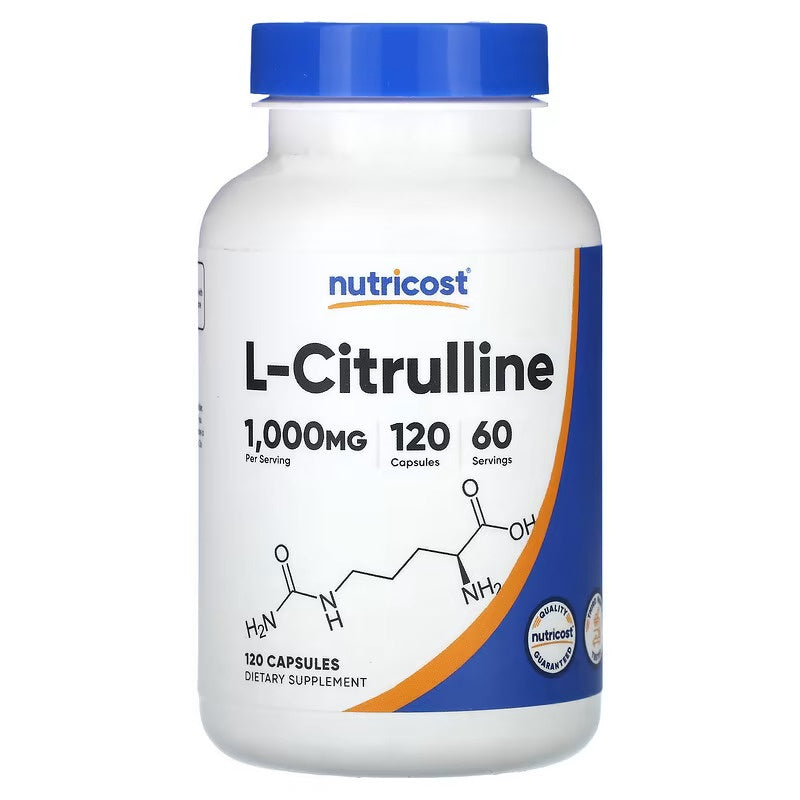 L-Citrulline, 1,000mg, 120 Capsules By Nutricost - Image 1