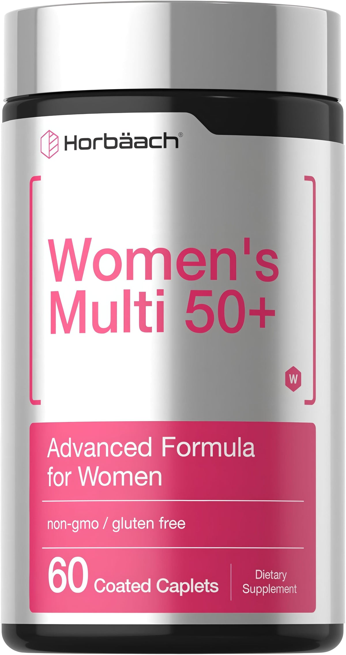 Women's Multivitamin 50 Plus | 60 Coated Caplets | Advanced Vitamin Formula | Non-GMO & Gluten Free Supplement | by Horbaach - Image 1