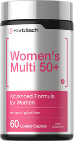Women's Multivitamin 50 Plus | 60 Coated Caplets | Advanced Vitamin Formula | Non-GMO & Gluten Free Supplement | by Horbaach