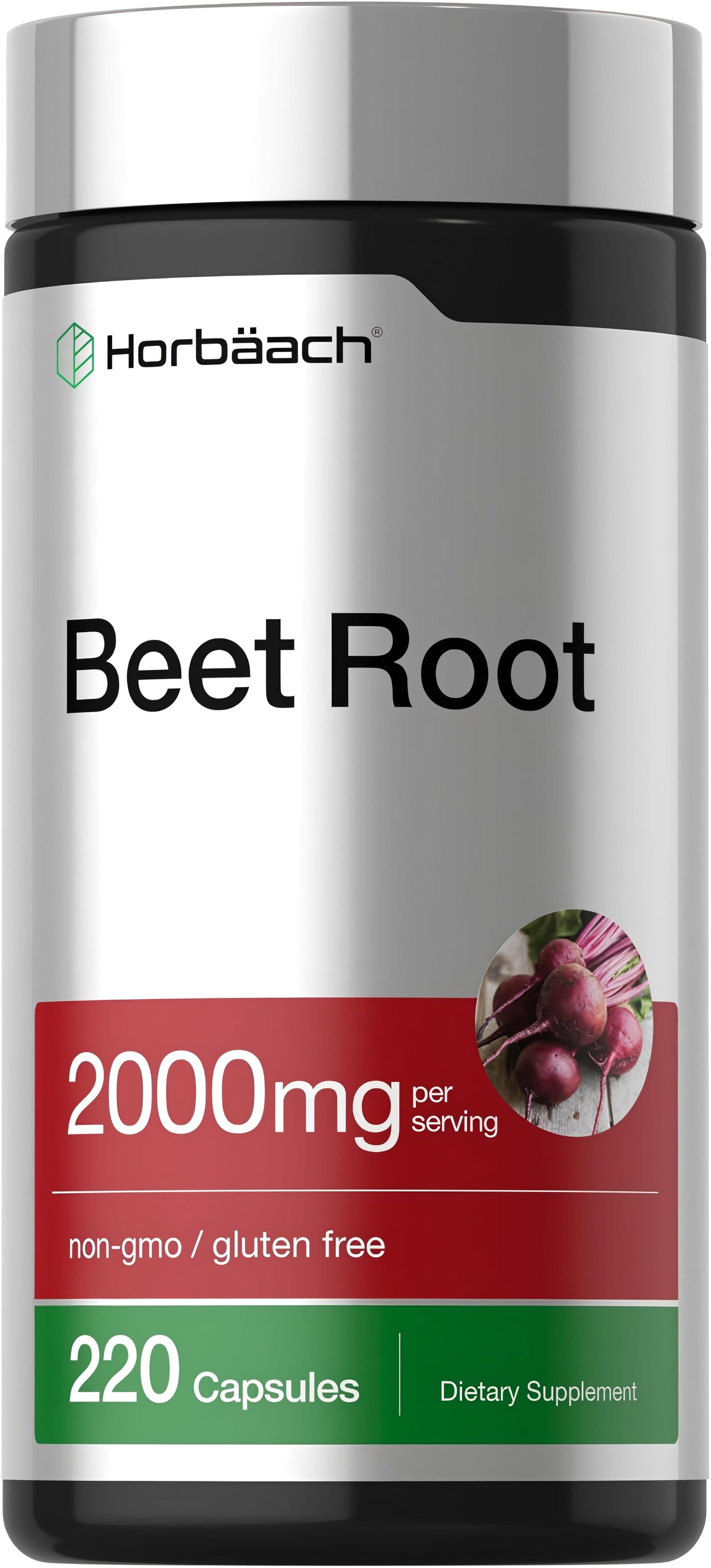 Beet Root 2000mg by Horbaach 220 Capsules - Image 1