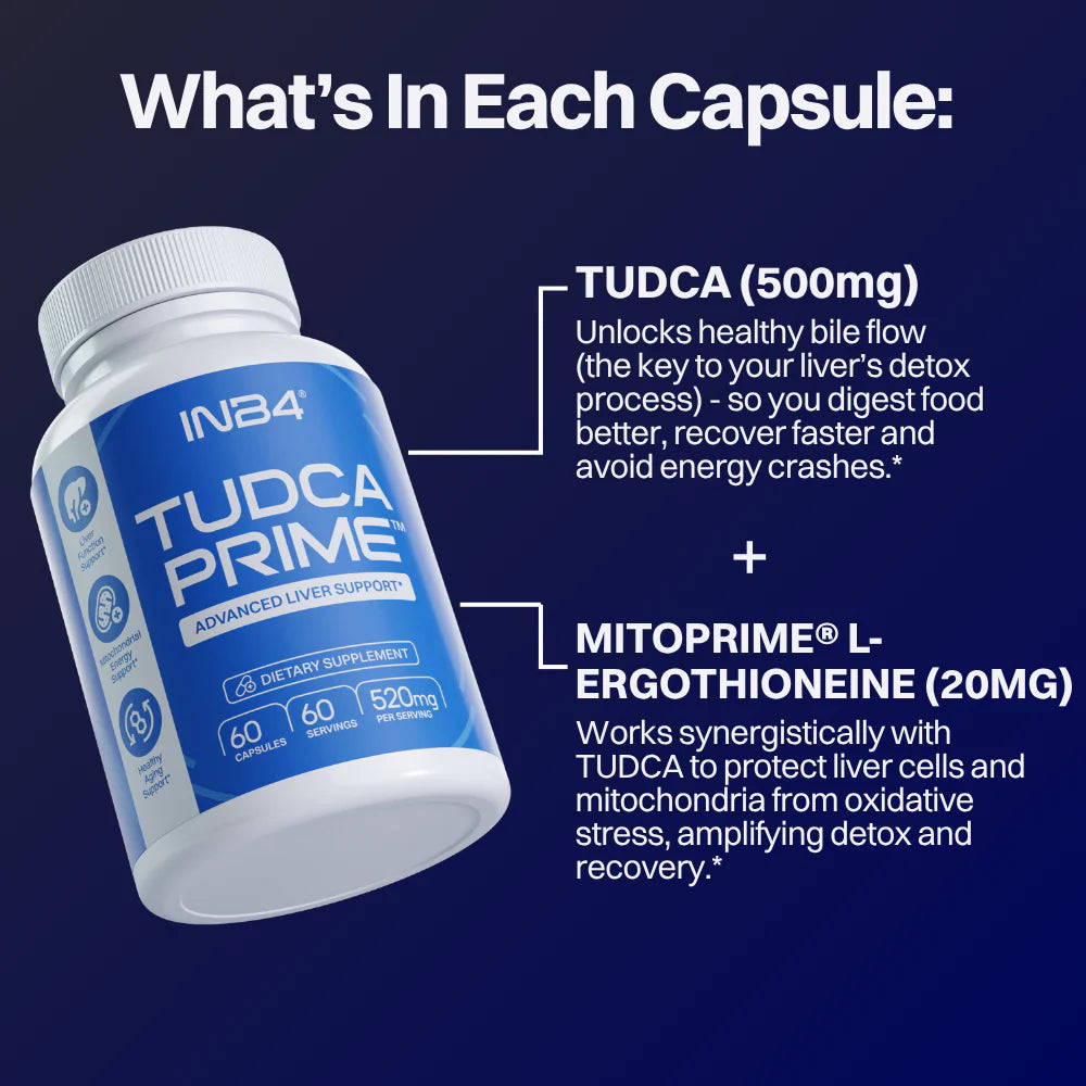Tudca Prime Advanced Liver Support, 60 Capsules, By INB4 - Image 4