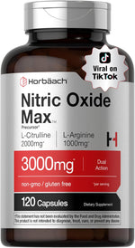 Horbäach Nitric Oxide Max 3000mg – 120 Capsules