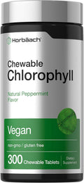 Chlorophyll Tablets | 300 Chewables | Natural Peppermint Flavor by Horbaach