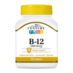 B-12 by 21st Century, 500 mcg bottle front