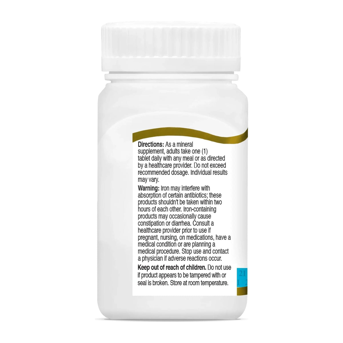 Iron 65mg 21st Century, directions label - Image 3
