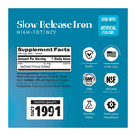Slow Release Iron by 21st Century, supplement facts panel