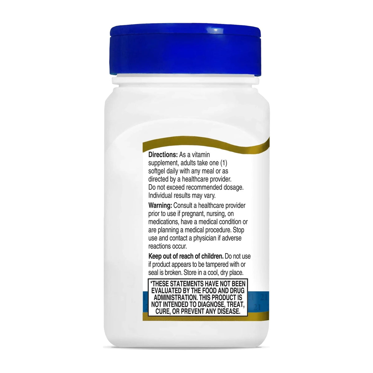 Vitamin A 10,000 Iu 110 Softgel Capsules by 21st century, directions label - Image 3