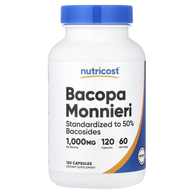 Bacopa Monnieri 1,000mg 120caps by Nutricost - Image 1