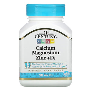 21st Century, Calcium Magnesium Zinc + D3 supps247 