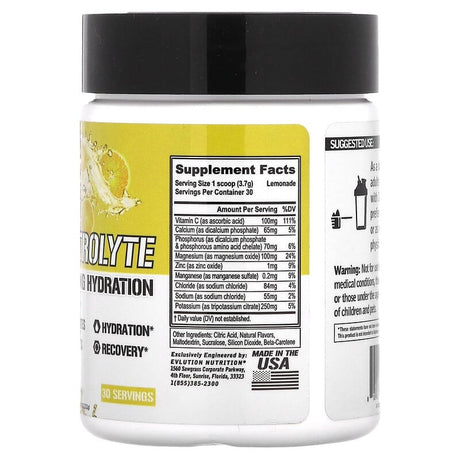 EVL Nutrition, Electrolyte Volumizing Hydration General EVL NUTRITION 