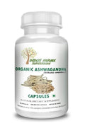 Organic Ashwagandha 60 Vegetarian 500mg each GMO-Free, Gluten Free Herbal Supplement by Indus Farms Superfoods