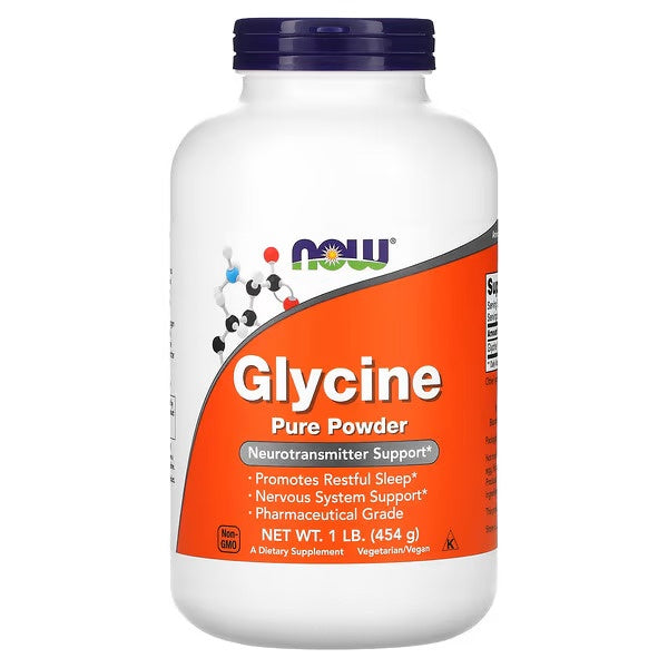 Glycine Pure Powder 454g, By NOW Foods - Image 1