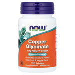 Now Foods Copper Glycinate 120 Tablets