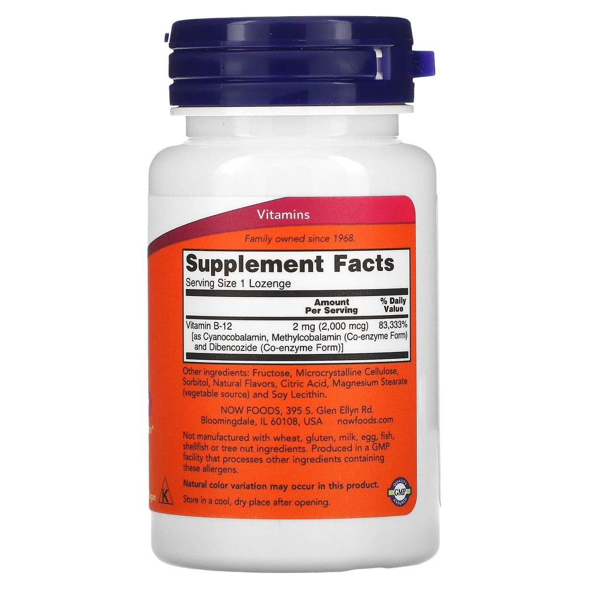 NOW Foods, B-12, 2,000 mcg, 100 Lozenges General NOW  - Image 2