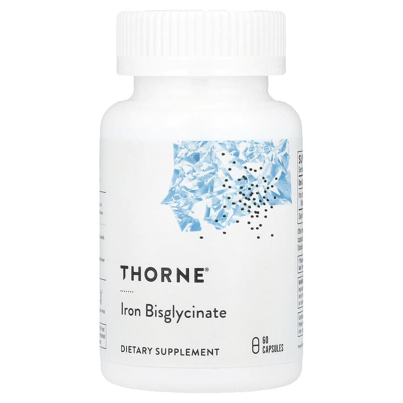 Thorne Iron Bisglycinate 60 Capsules (25 mg per Capsule)